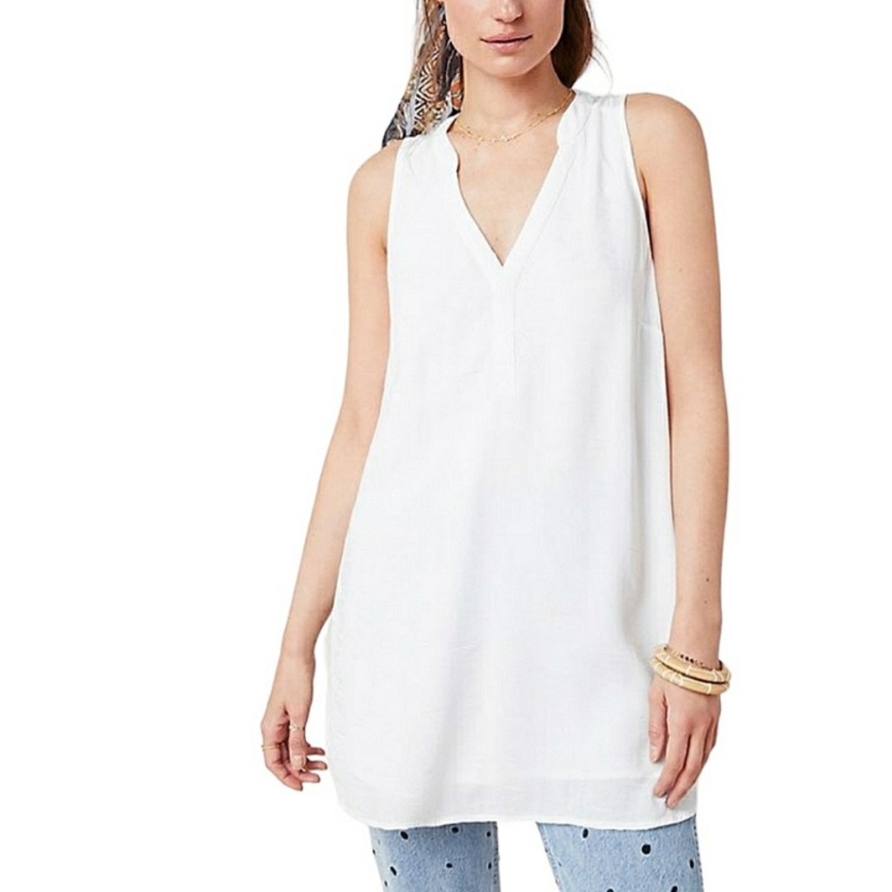 Maeve Anthropologie White Tunic NWT